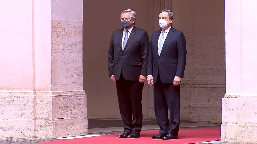 Alberto Fernández recibió el apoyo del primer ministro italiano por la deuda