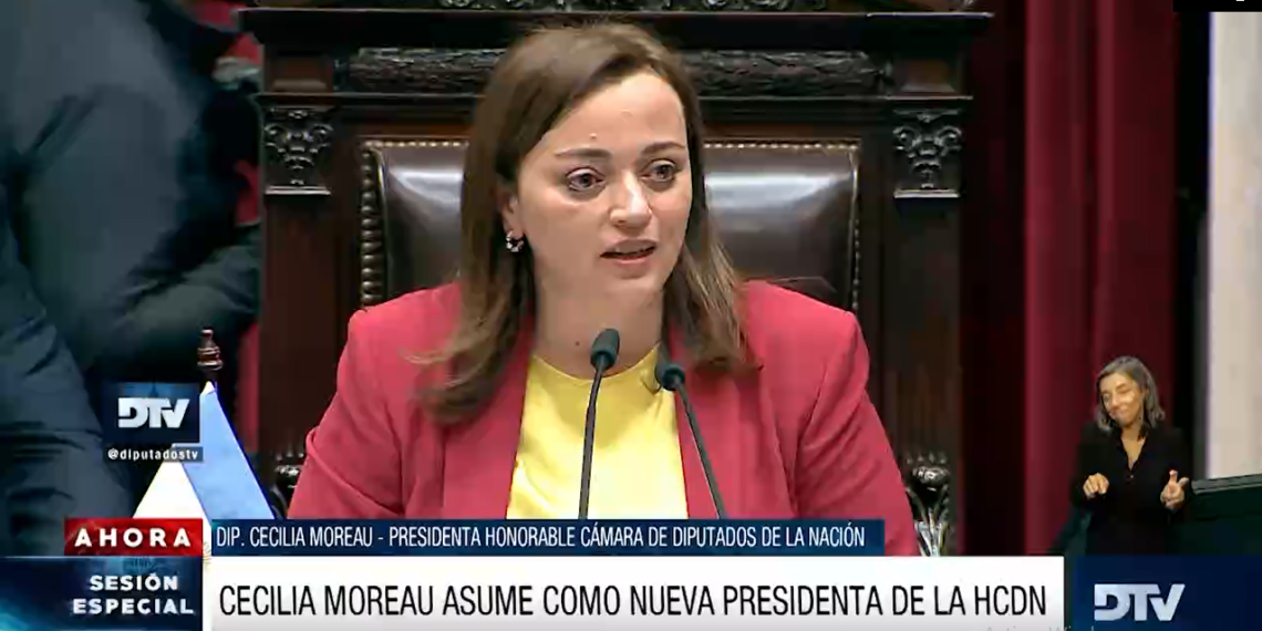 CECILIA MOREAU ASUMIÓ COMO LA PRIMERA PRESIDENTA MUJER DE LA CÁMARA DE DIPUTADOS