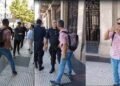 tras tirarle el botellazo a Milei, el militante kirchnerista insultó y quiso pelearse con libertarios