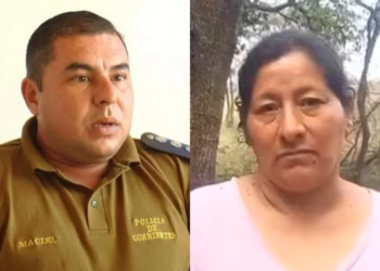 Laudelina acusó al comisario Maciel de sacarles fotos a alumnos de la escuela de Loan