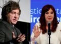 CFK y Javier Milei protagonizan un cruce de palabras entre redes sociales