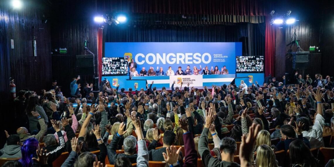CONGRESO DEL PJ BONAERENSE EN MERLO EL PARTIDO JUSTICIALISTA DE LA PROVINCIA DE BUENOS AIRES REALIZO HOY SU CONGRESO ORDINARIO EN MERLO