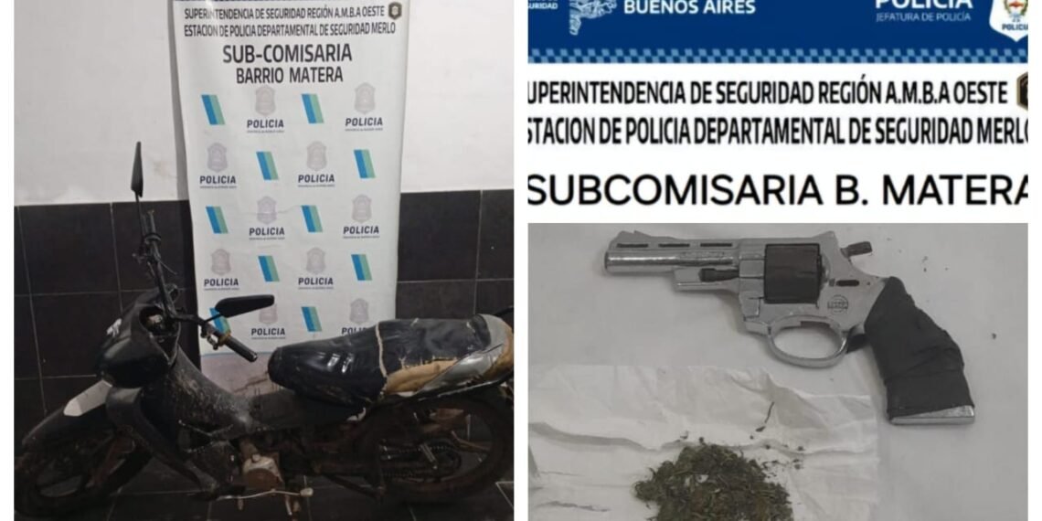 Comando de patrullas detuvo a dos motochorros con armas y drogas