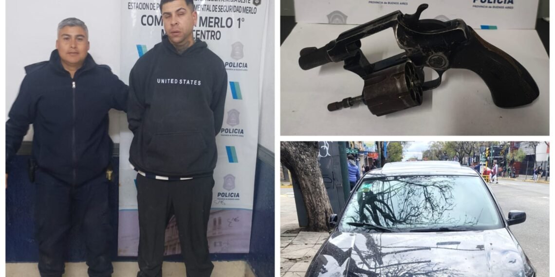 Escapaba con un auto robado y lo detuvieron en merlo norte